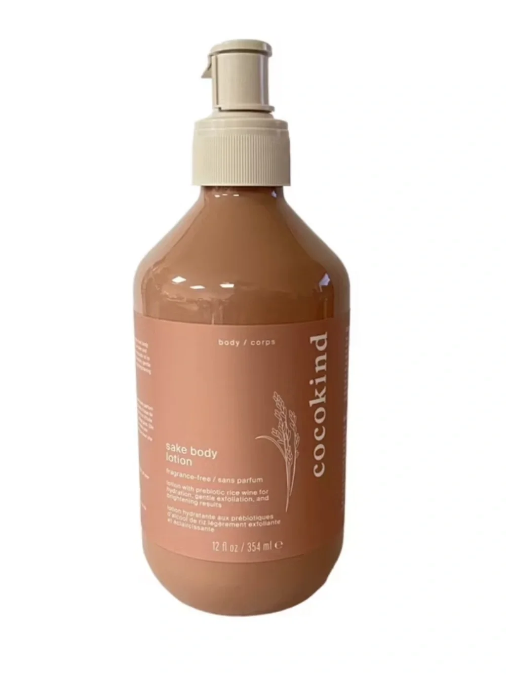 New! COCOKIND Sake Body Lotion Daily Moisturizer 12oz